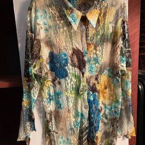 Brooke Chapman Ladies Button Front Blouse/Jacket. Artistic/Elegant/Sophisticated